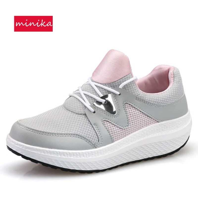 SWYIVY Women Toning Shoes Thick-sole Light Women Swing Shoes 2018 New Spring Autumn Mesh Breathable Sport Shoes Women Sneakers