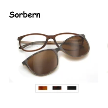 Ultem, кошачий глаз, оправа для очков, Женские оправы для очков, с зажимом, солнцезащитные очки, поляризованные, зеркальные, на застежке, магнитные очки, Uv400