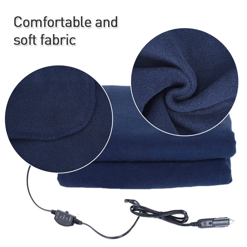 Одеяло с подогревом для автомобиля-12 В, одеяло с подогревом для путешествий, 3 уровня, регулирующее положение, автомобильное одеяло с подогревом, подходит для холодной погоды