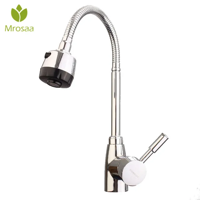 Best Price Mrosaa 360 Degree Rotating Kitchen Faucet Solid Brass Pull Swivel Tap Bathroom Flexible Hot Cold Mixer Sink Taps Water Outlet