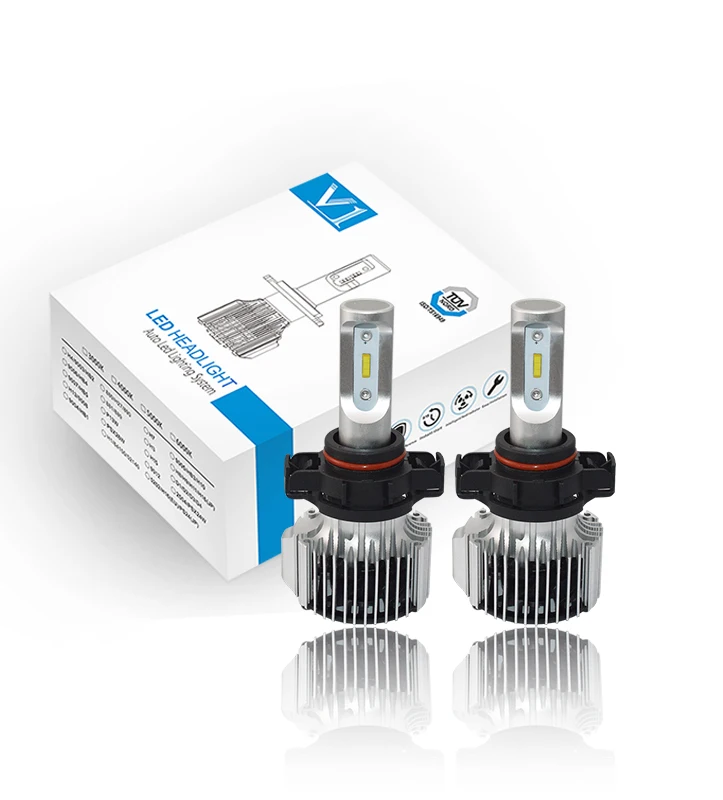 Пара мощных V1 H16 5202/PSX24W/5200/5201/9009 ZES чип светодиодный комплект автомобильных ламп