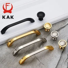 KAK Zinc Alloy Modern Black Cabinet Handles Gold Kitchen Handles Cupboard Door Pulls Drawer Knobs Furniture Handle Hardware kak fashion black hidden cabinet handles aluminum alloy kitchen cupboard pulls drawer knobs furniture room door handle hardware
