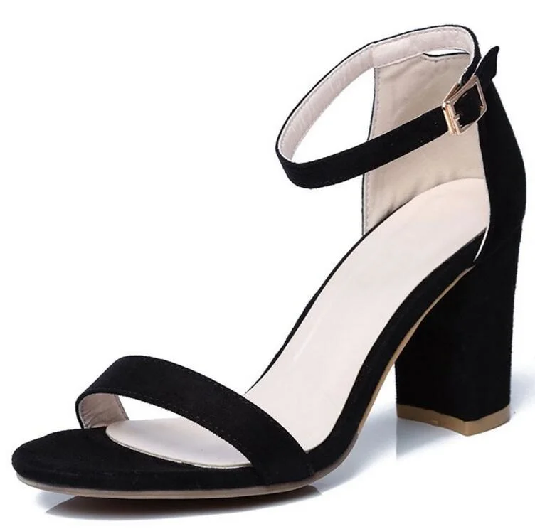 

zapatos mujer chunky ladies shoes woman ankle strap summer wedding chaussure high heels femme women sandals pumps P170548