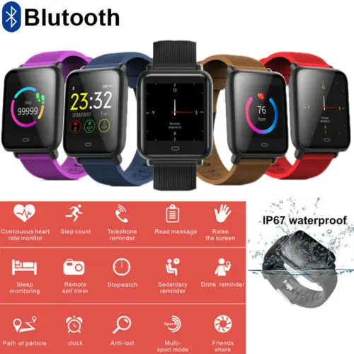 Smart Wristband Bracelet Watch Heart Rate Monitor Blood Pressure IP67 Tracker