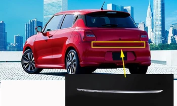 

stainless steel 1pcs Exterior Rear Tailgate Lid Bottom Strip Decor Trim For Suzuki Swift Hatchback 2006-2015 Auto Accessories