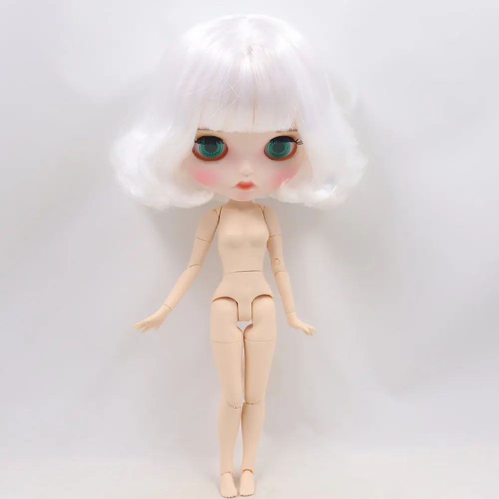 Melody – Premium Custom Neo Blythe Doll with White Hair, White Skin & Matte Pouty Face 4