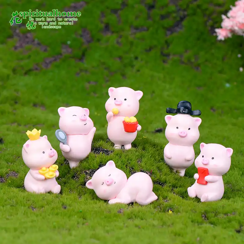 small plastic pigs
