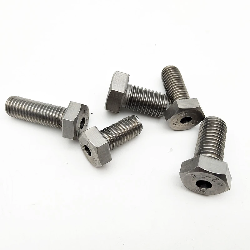 1pcs Stainless Six Corner Bolts Hollow Thread Perforated Lamp Screw With Holes Made M6m8m10~m12 - Screws - AliExpress