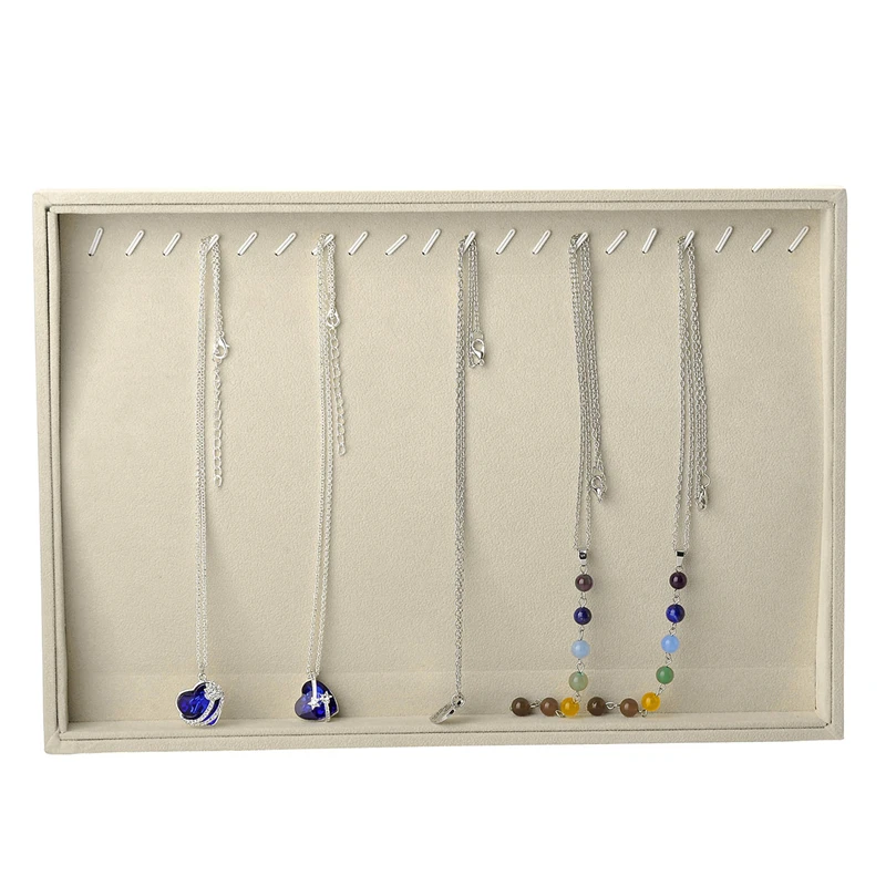 Retail Portable Jewelry Store Case Velvet Jewelry Display Tray Showcase