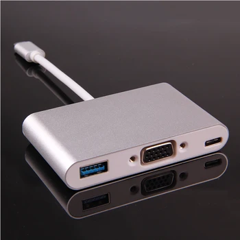 

Type-C turn usb3.0 + vga converter line extension HUB recharge cable