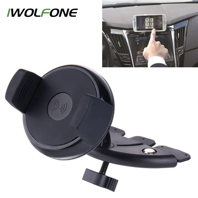 IWOLFONE Car Holder Qi Wireless charger Phone Charging