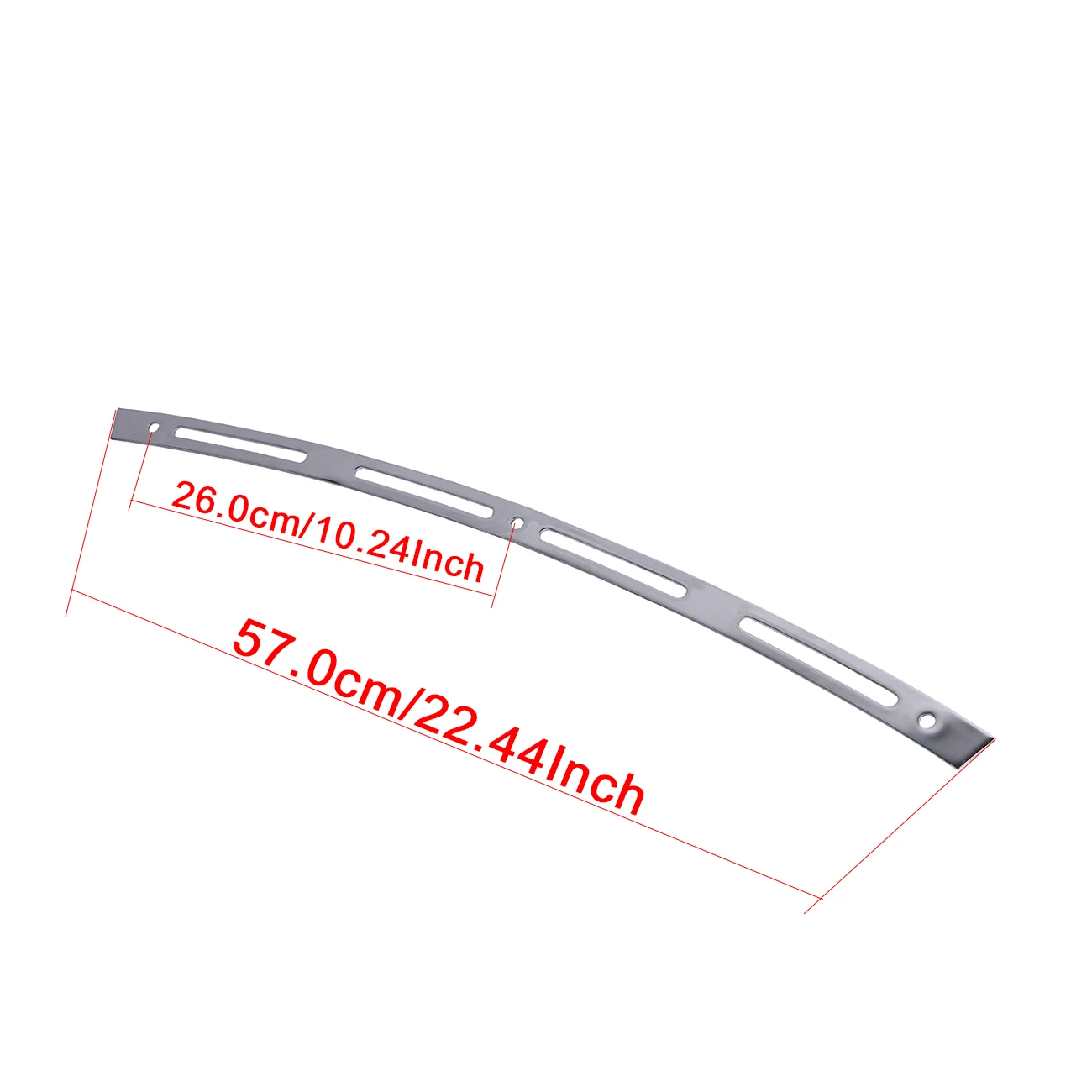 Motorcycle Chrome Slotted Batwing Trim Windshield Trim with Screws For