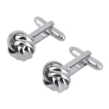 

Men's Classic Metal Stainless Steel Cufflinks Vintage Knot Twist French Grooms Shirt Cuff Links Decor Wedding Party Jewelry