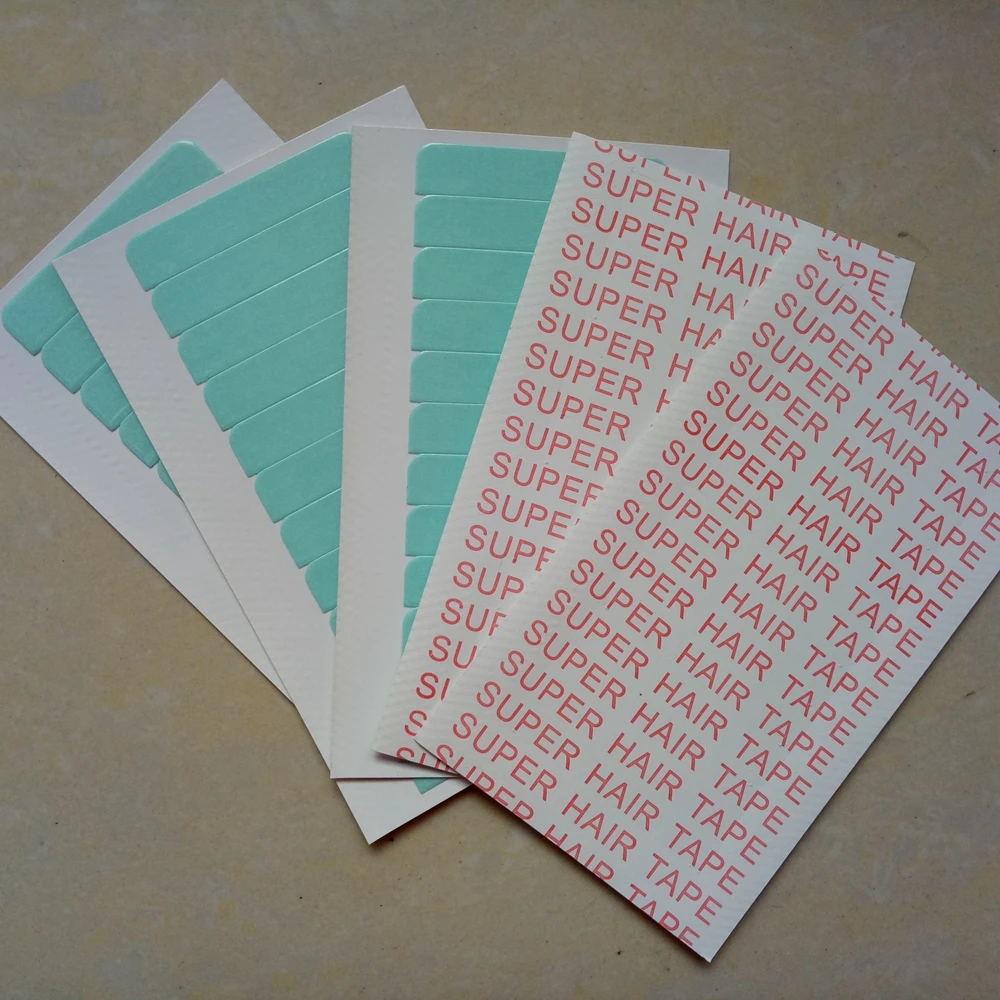 

600pcs/lot 50Sheets 0.8cm*4cm Super Hair Tape Adhesive Double Sided Tape Strong Super Tape For Wig Tape Hair Extension