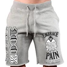 Mens gym cotton shorts Run jogging sports font b Fitness b font bodybuilding Sweatpants male workout