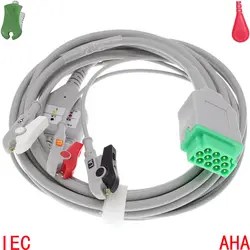 Совместимость с 11pin ge-маркетт пациента ЭКГ монитор с 3 проводов кабеля и Leadwire для тире PRO/ орел/Солнечный/трамвай системы