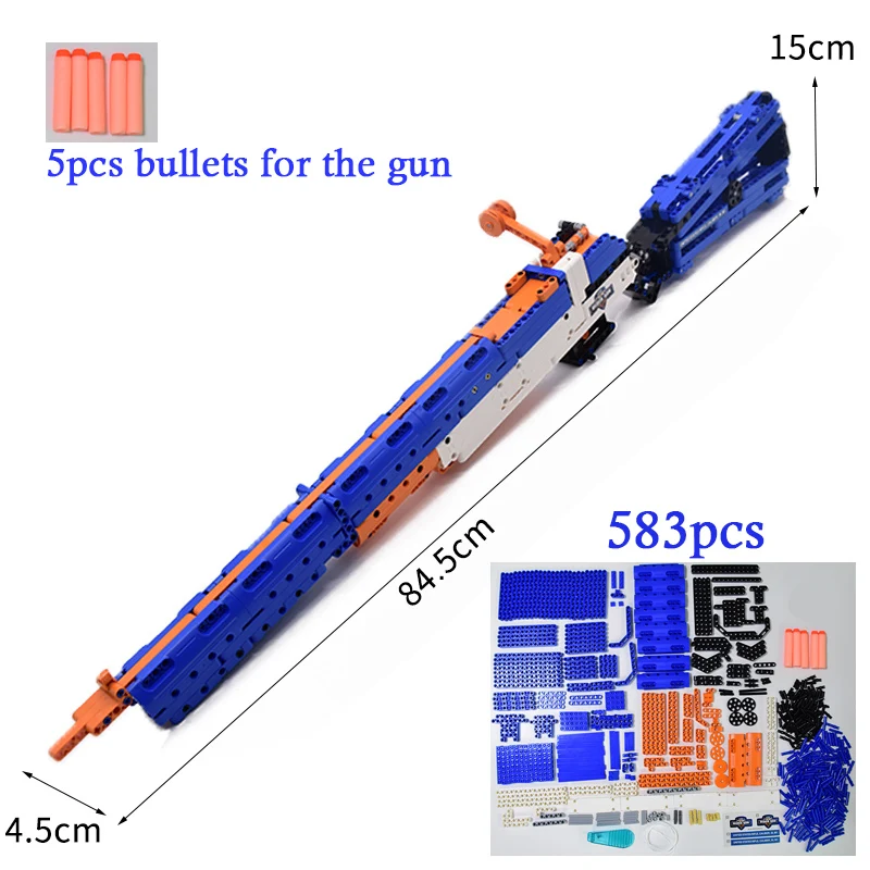 DIY AWP Revolver Pistol GUN SWAT Technic Military Army Model Building Blocks Brick Weapon compatible Toys For Boys WW2