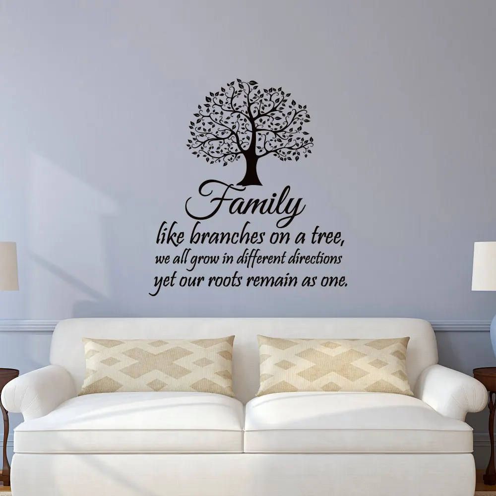 Famiglia Decalcomania Della Parete Cita Inspirational Citazioni Famiglia Come Rami Di Un Albero Stickers Murali In Vinile Lettering Wall Art Stickers Jw100 Quote Wall Decal Family Wall Decalwall Decals Quotes Aliexpress