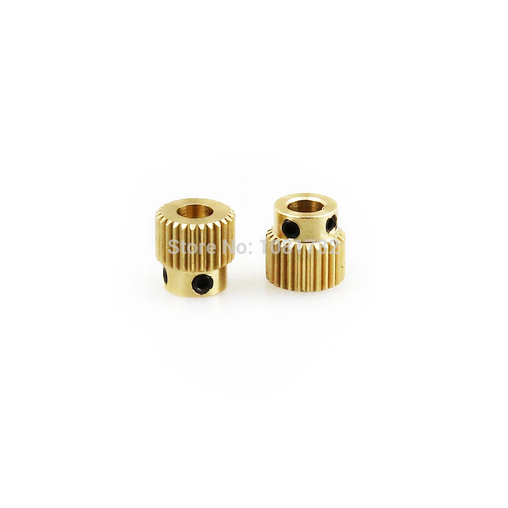 2PCS 3D Printer Extrusion Wheel Special Brass Wire Feed Wheel 26 Tooth ... - 2PCS 3D Printer Extrusion Wheel Special Brass Wire FeeD Wheel 26 Tooth Gear For ExtruDer Filaments