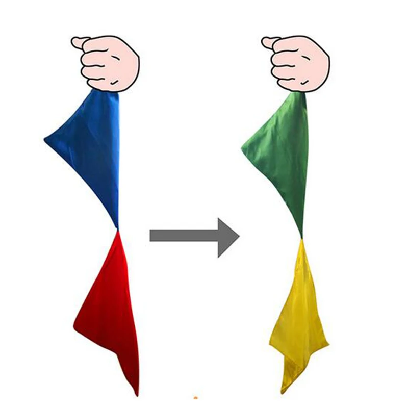 

Color Changing Linked Silk Magic Trick Change Color Silk Scarf For Magic Trick By Mr. Magic Joke Props Tools 22cm * 22cm 82076