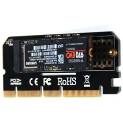 Интерфейс компьютер Поддержка карты расширения Led M адаптер ключ PCI Express Полный Скорость сети M.2 Накопитель SSD с протоколом NVME NGFF к PCI Express 3,0X16