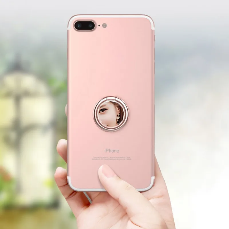 360 Degree Rotating Metal Phone Ring Bracket Holder Stand Mirror For IPhone 8 X XR SamSung S10 S9 Xiaomi 9 8 7 Redmi Note 7