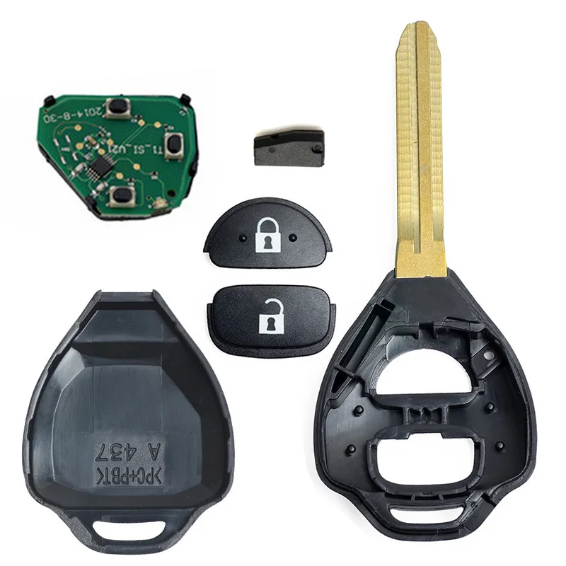KEYECU натуральная для Toyota Yaris Hilux дистанционное управление ключи Fob 433 мГц с 4D67 чип/G чип B41TA