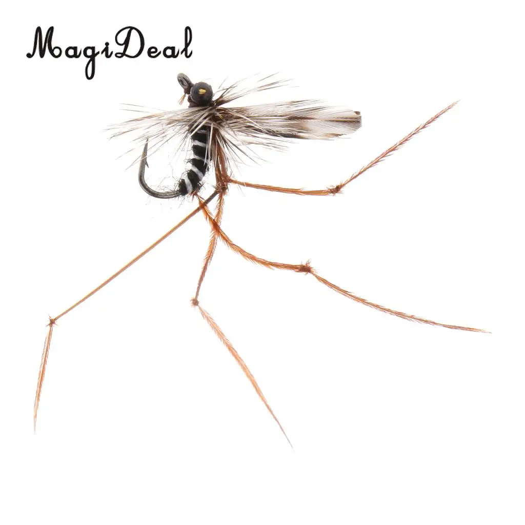Mosquito Dry Flies Bass Trout Salmon Steelhead Fly Fishing Flies 14# Barbed Hook Top Water Floating Fishing Lure