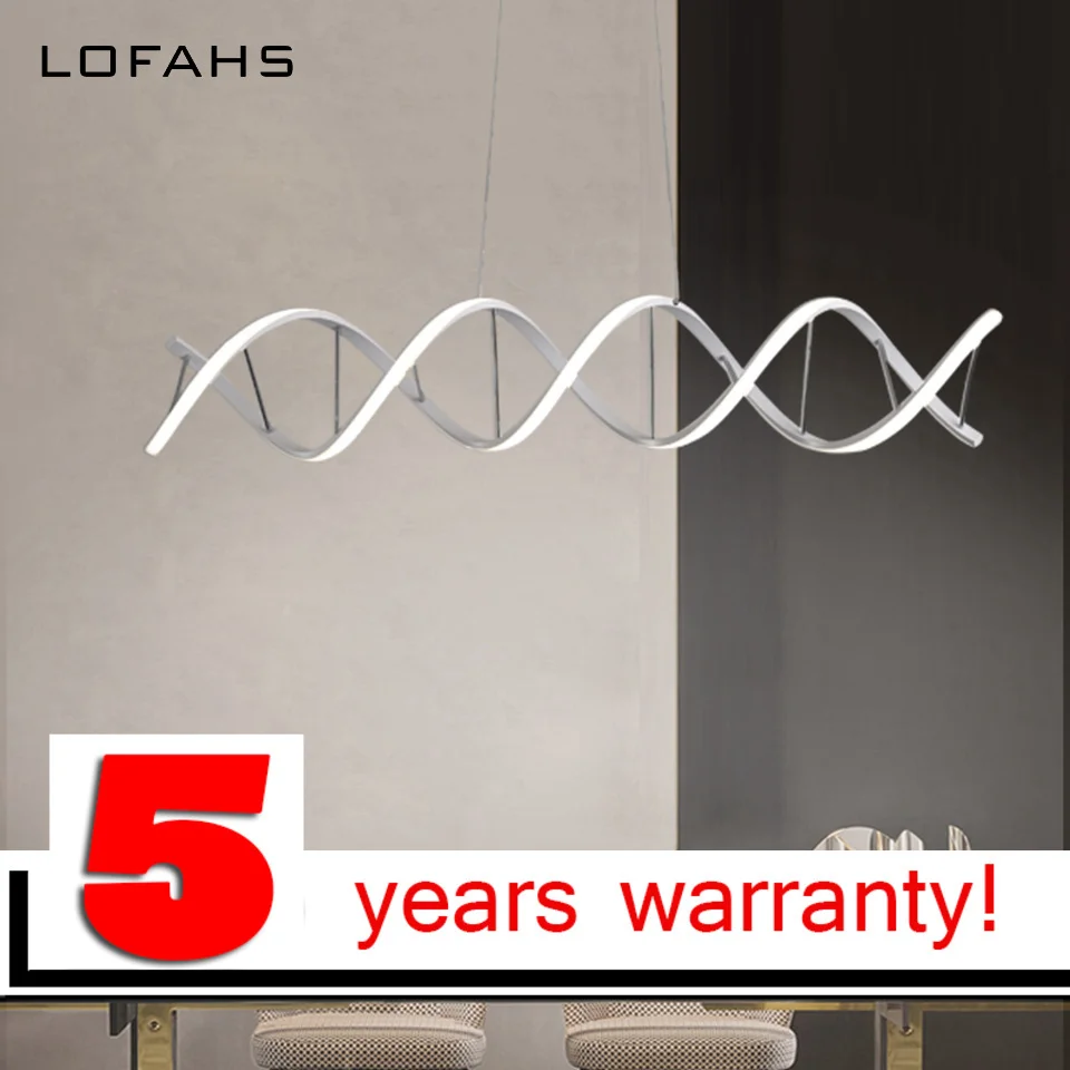 

LOFAHS Modern led Chandelier for Kitchen Dining Room Living Room Suspension luminaire Hanging White Black Bedroom Chandeliers
