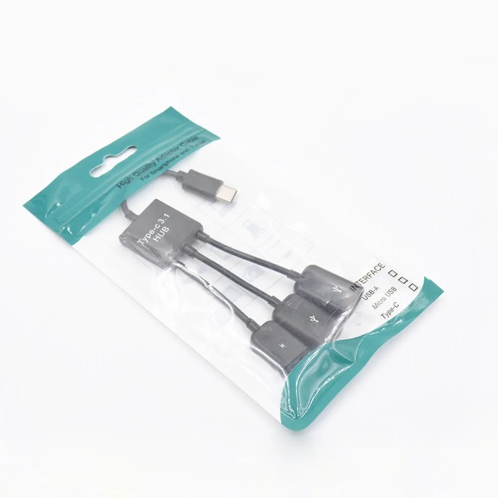 Дата-кабель для зарядки type-C/Micro кабель 3 в 1 USB C OTG кабель хоста ремень для втулки адаптер разветвитель