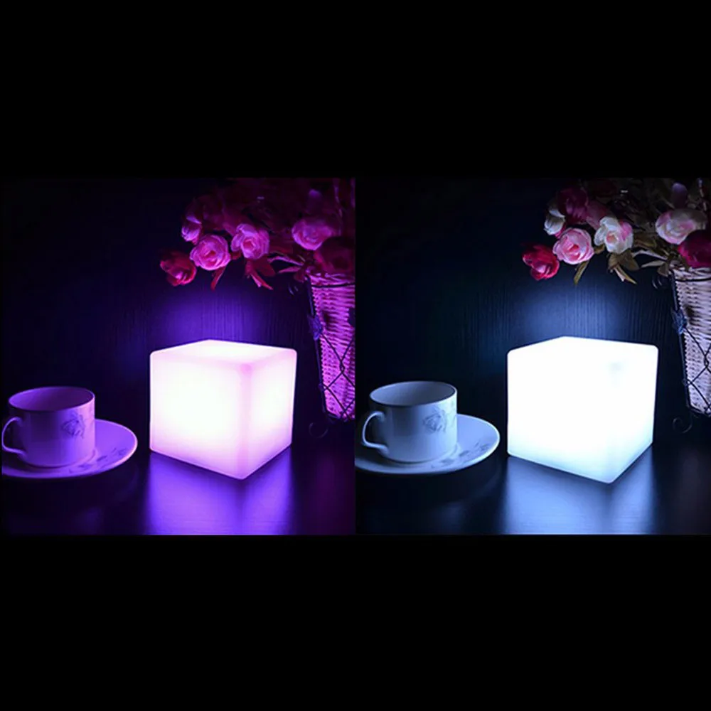Романтическое освещение Светодиодные кубики красочные изменение настроения огни ночник Мода 7 тусклый свет домашний праздник светодиодный ночник