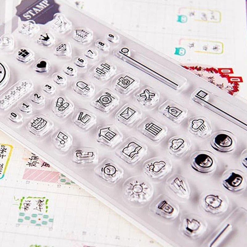 Dokibook 2016 Nuevo hecho en casa DIY sello transparente sello Scrapbook planificador Agenda diario DIY de repuesto creativo lindo|parts| AliExpress