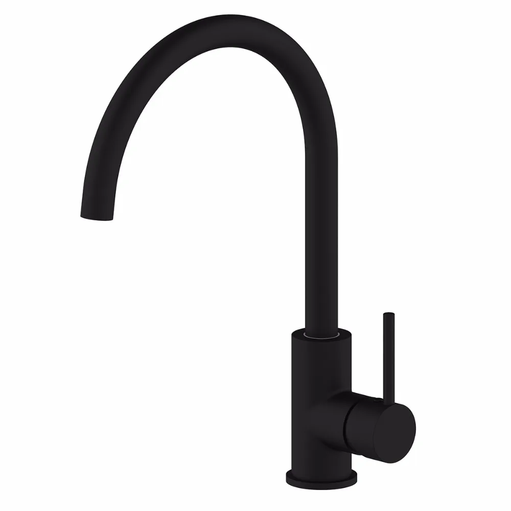 Matte-Black-KITCHEN-FAUCETS-Hot-Cold-Mixer-Tap-Aerator-Single-Hole-Sink-Mixer-Deck-Mounted-Rotatable
