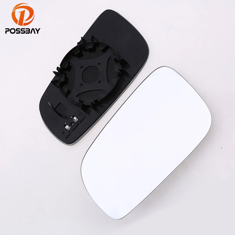 

POSSBAY Car Side Mirrors with Heated for VW Golf 1999 2000 2001 White Car Rearview Mirror White Lens Car-styling