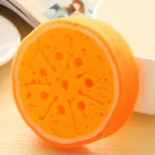 Criativo colorido frutas bebê chuveiro bola de banho do bebê macio esponja crianças dos desenhos animados algodão linho toalha de banho escovas(China)