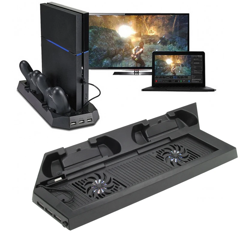 Proda Cooling Gamepad Gaming Bracket Charging 2 in 1 for ps4 3 port usb console vertical bracket Proda Cooling Gamepad Gaming Bracket Charging 2 in 1 for ps4 3 port usb console vertical bracket