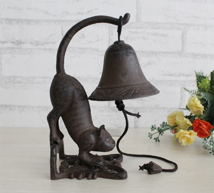 Wrought Iron Cat Bell Welcome To The Listed Numbers Antique Retro Wrought Iron Cat Bell Welcome To The