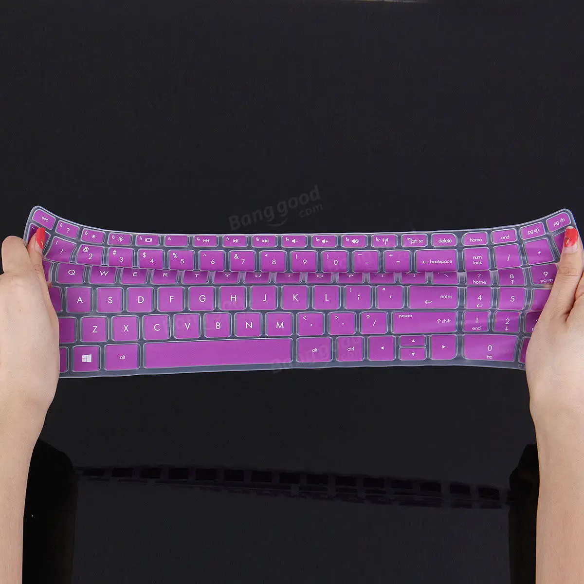 Transparent/Black/Blue/Purple/Rose Red Notebook Keyboard Protector Keyboard Cover for HP Pavilion 15