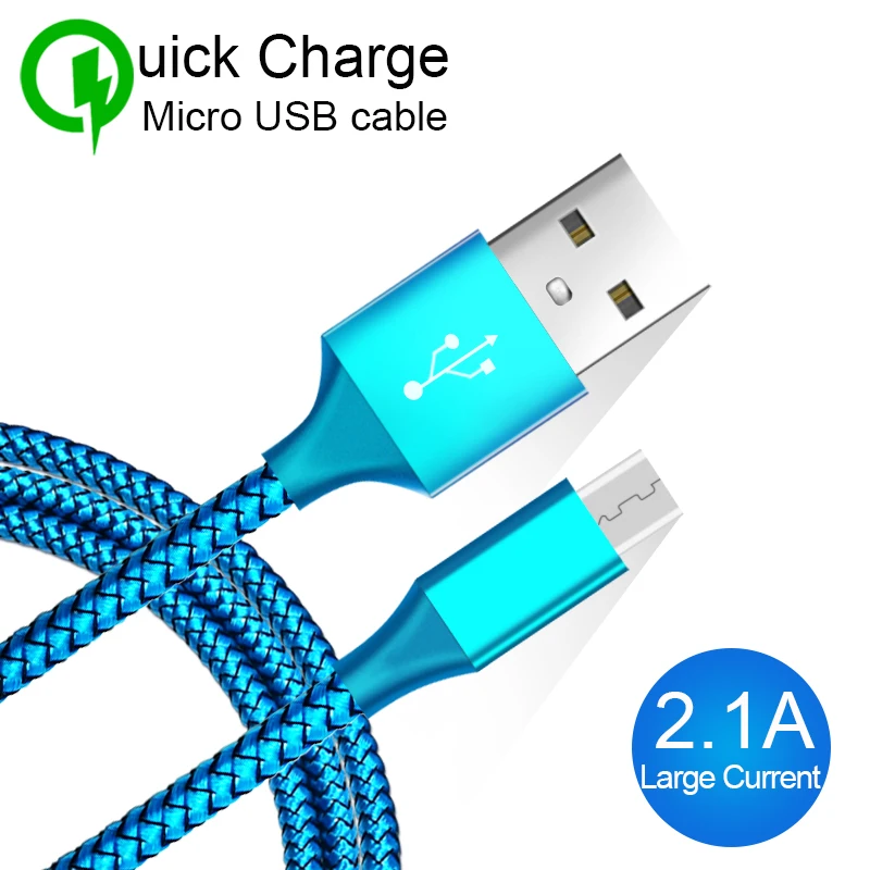 Beste DORWEE MicroUSB Kabel 2A Snel Opladen Nylon Sync Data Mobiele Telefoon Android Adapter Oplader Kabel voor Samsung Sony HTC LG kabel