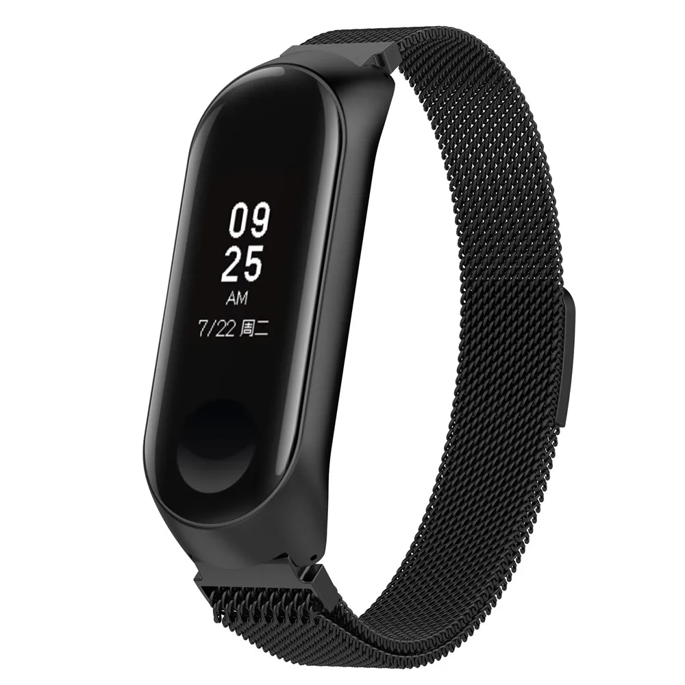 

Smartwatch Band For Xiaomi Mi Band 3 Wristband Loop Stainless Steel High Quality Fashion Silver Wristwatch Strap 18SEP27