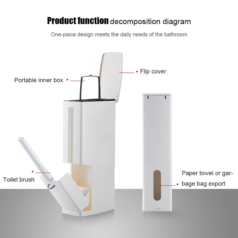 BAISPO креативная многофункциональная Чистящая Щетка для мусора, для хранения, интегрированный костюм, модная туалетная щетка, набор аксессуаров для ванной комнаты