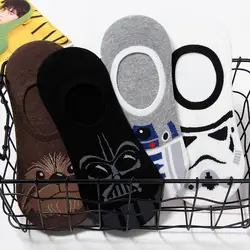 Star Wars Вуки рыцаря Носки штурмовые отряды модные повседневные забавные мужские носки летние удобные Невидимый черные хлопковые носки
