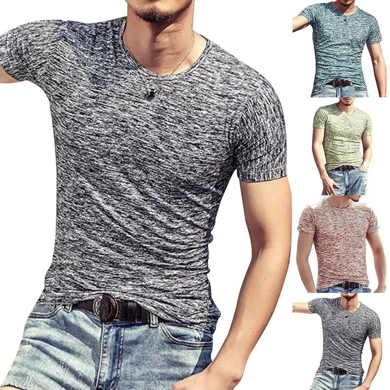 

2019 Hot Fashion Men T Shirts Summer Basic Tees High quality brand Running Tops casual short sleeve o-neck cotton Male Tshirt