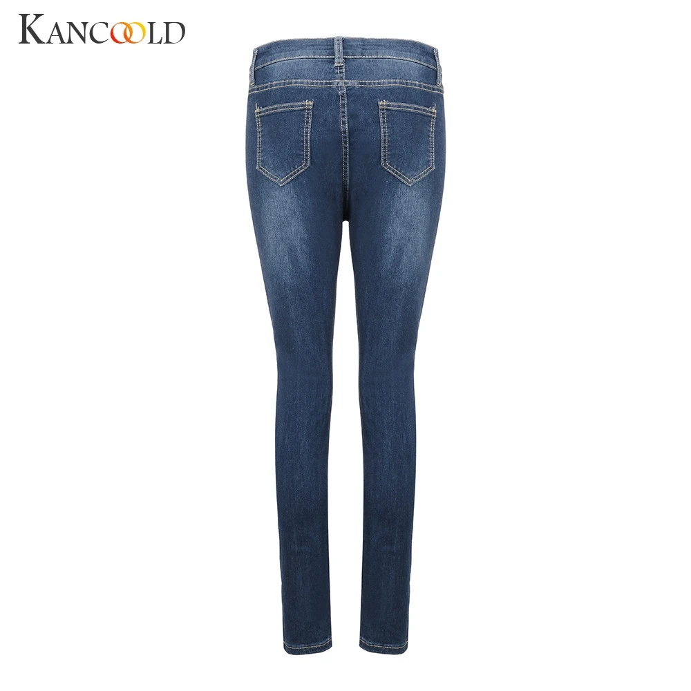 KANCOOLD джинсы, женские модные Стрейчевые джинсы с цветочной вышивкой, высокая талия, Стрейчевые узкие сексуальные брюки-карандаш, джинсы для женщин 2018Oct26