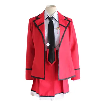 

Itsuka Kotori Anime DATE A LIVE Cosplay Costumes Love Live School Uniform Red Coat Skirt Tie Full Suit Anime Exhibition Costume