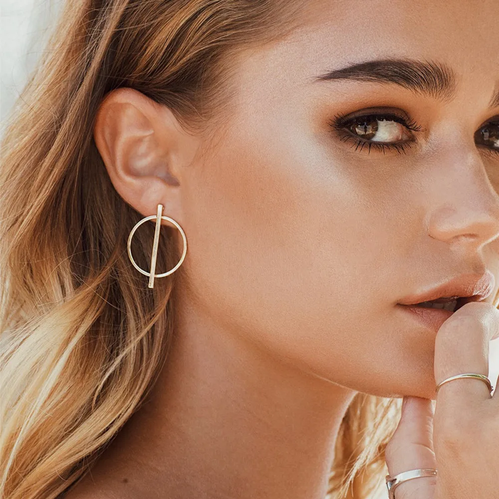 

1 Pair New Fashion Lady Women Thin Round Large Dangle Hoop Loop Earrings Women Ladies Party Special Gift 0416