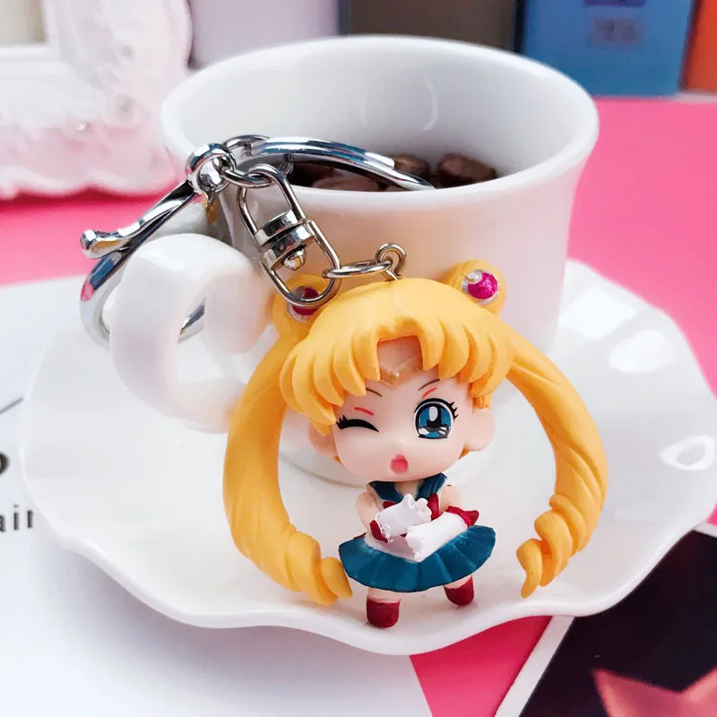 Экшн фигурки Sailor moon металлический брелок ПВХ японское аниме sailor tsukino мини