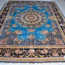 9'x12 230 линии ручной работы Шелковый Восточный персидских Ковры ручной ковер из шелка для украшения дома