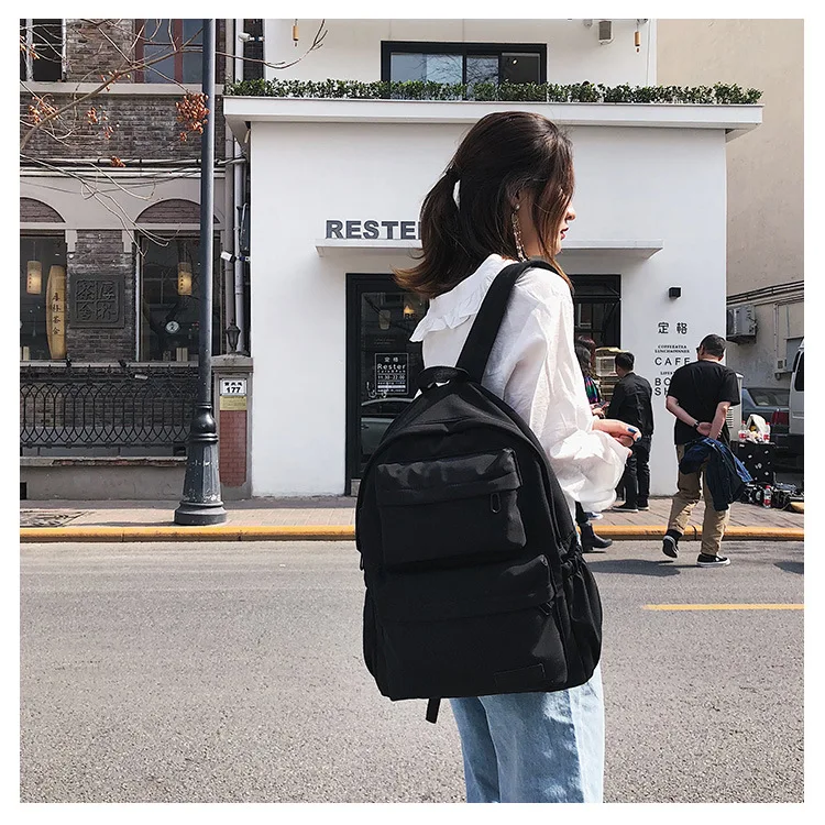 atinfor Waterproof Nylon Backpack Women Multi Pocket Travel Backpacks Female School Bag for Teenage Girls Book Mochilas