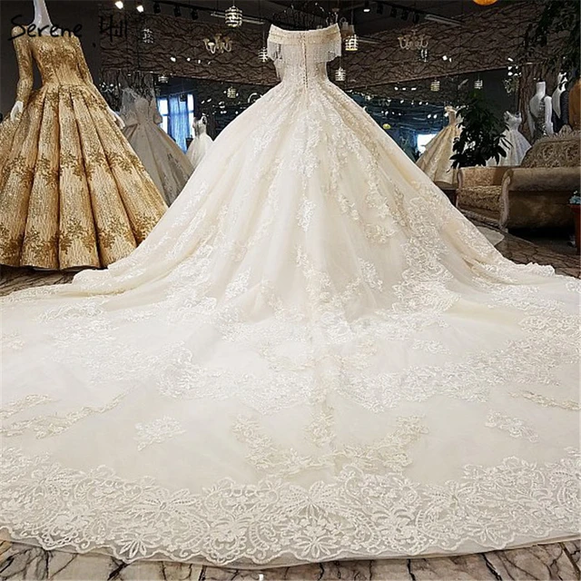 Vestido novia estilo princesa Vintage De gama 2019 borla De cuentas moda Sexy fuera del hombro Vestido De novia _ - AliExpress Mobile